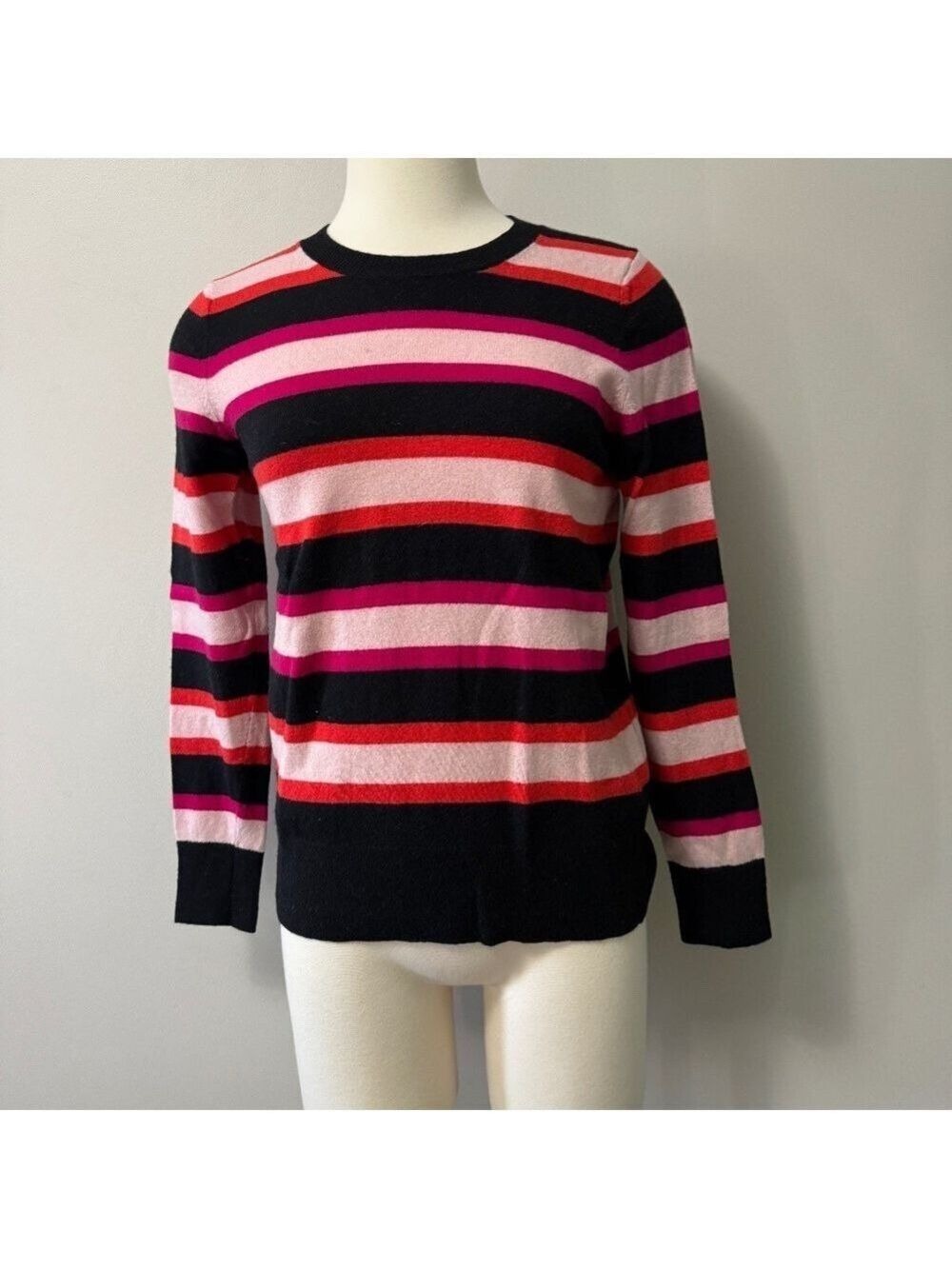 Banana Republic Multicolor Striped Crew Neck Sweater merino Wool Small
